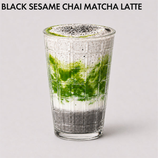 Black Sesame Chai Matcha Latte